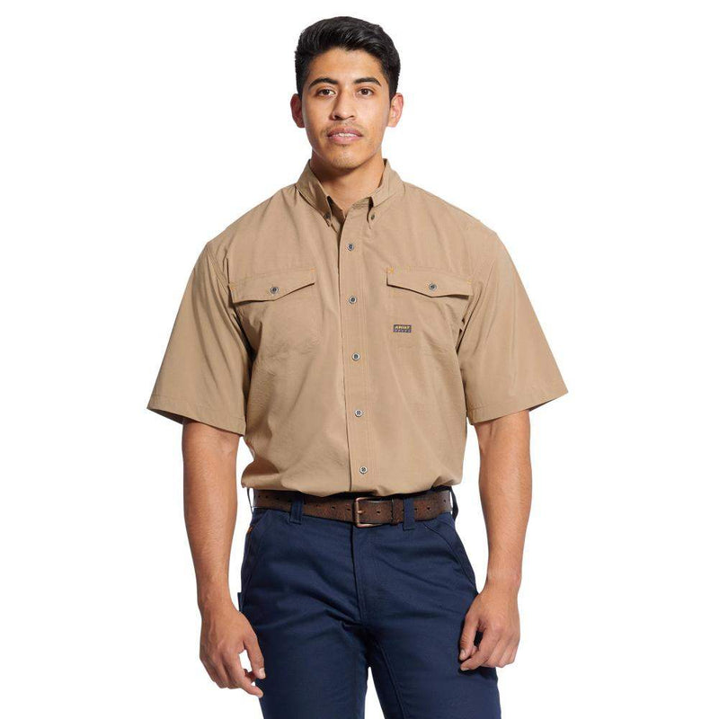 Ariat Men's Rebar VentTek Khaki Work Shirt
