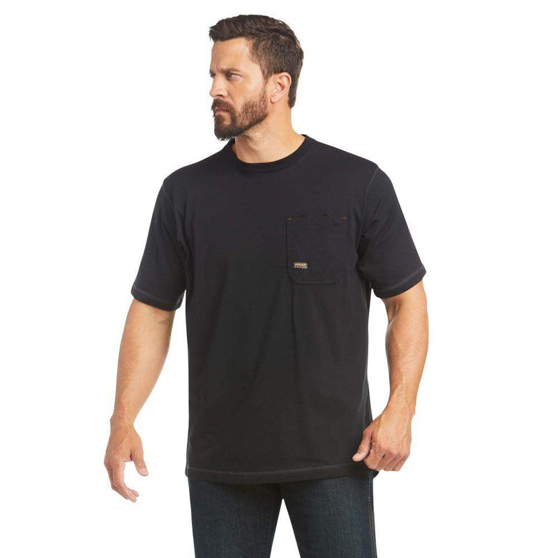 Ariat Men's Rebar Black Workman Logo Shirt