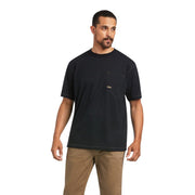 Men's Rebar Black Workman Reflective Flag Shirt