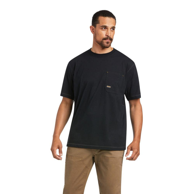 Men's Rebar Black Workman Reflective Flag Shirt