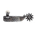 Silver Engraved Floral Scroll Cowboy Spurs With Chap Guard