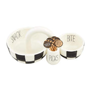 Mud Pie Checkered Double Dip Toothpick Set