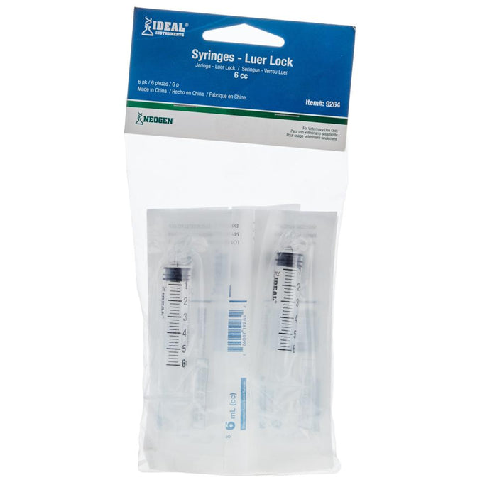 6cc Luer Lock Syringe 6 Pack