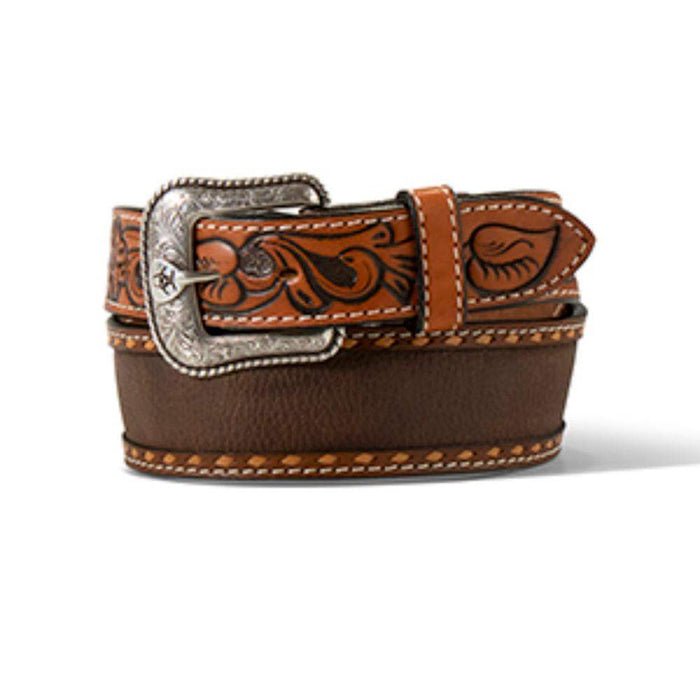 Ariat Men's Tooled Buck Lace Brown Belt