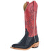 Womens Navy Shaved Stingray 13 In Roe Kidskin Top Cowgirl Boot