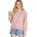 She & Sky Women's Pink French Terry Top
