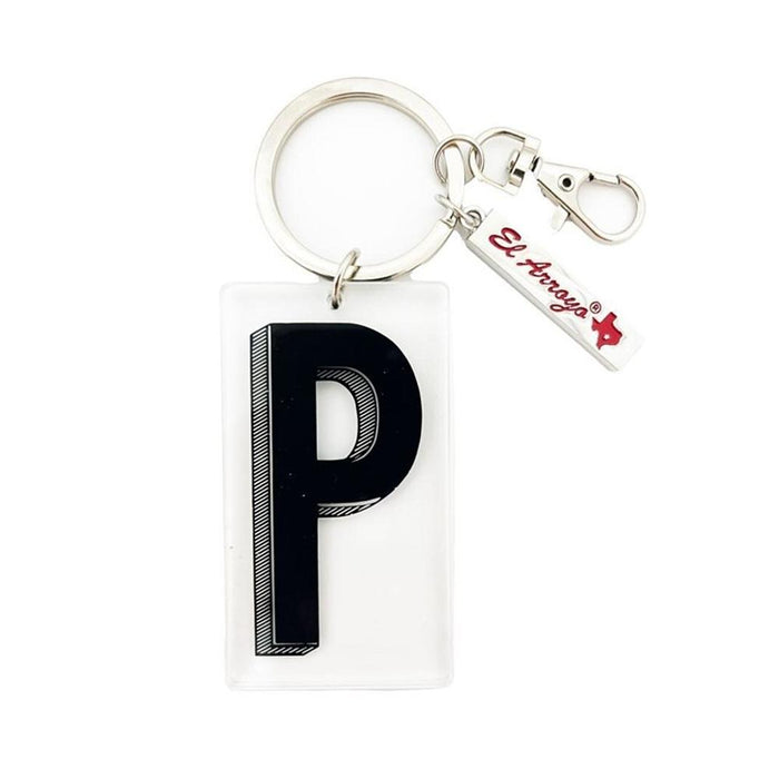 Marquee Letter P Keychain