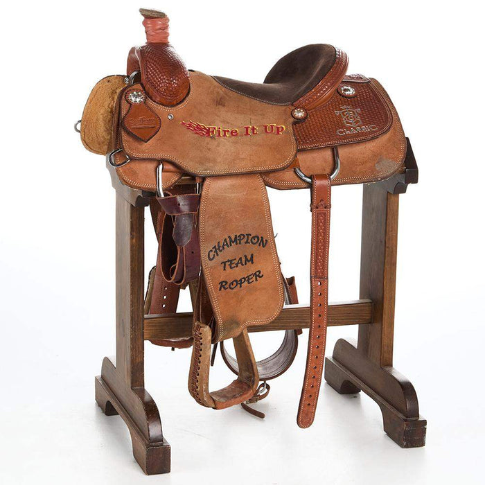 Nrs Roping Saddle NRS Used 15in Scott Thomas Team Roping Saddle