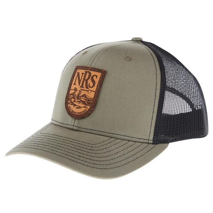 Loden and Black Laser Patch Cap