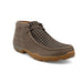Men`s Taupe Grey and Black Basket Weave Chukka