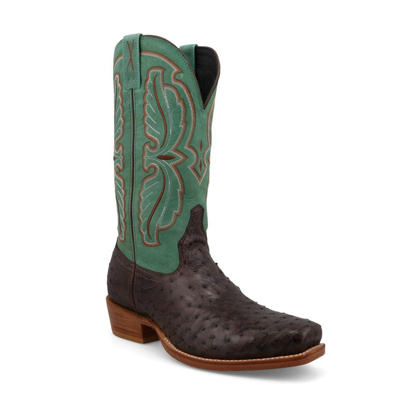 Mens Reserve Tobacco Full Quill Ostrich Vamp 13in Jade Top