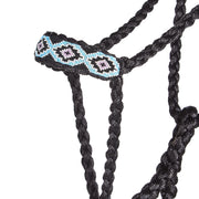Cowboy Braided Black Halter and Lead