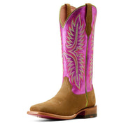 Womens Frontier Calamity Jane Dijon Roughout 13 In Top Cowgirl Boot
