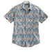 Tin Haul Men's Grey Aztec Print Short Sleeve Snap Shirt