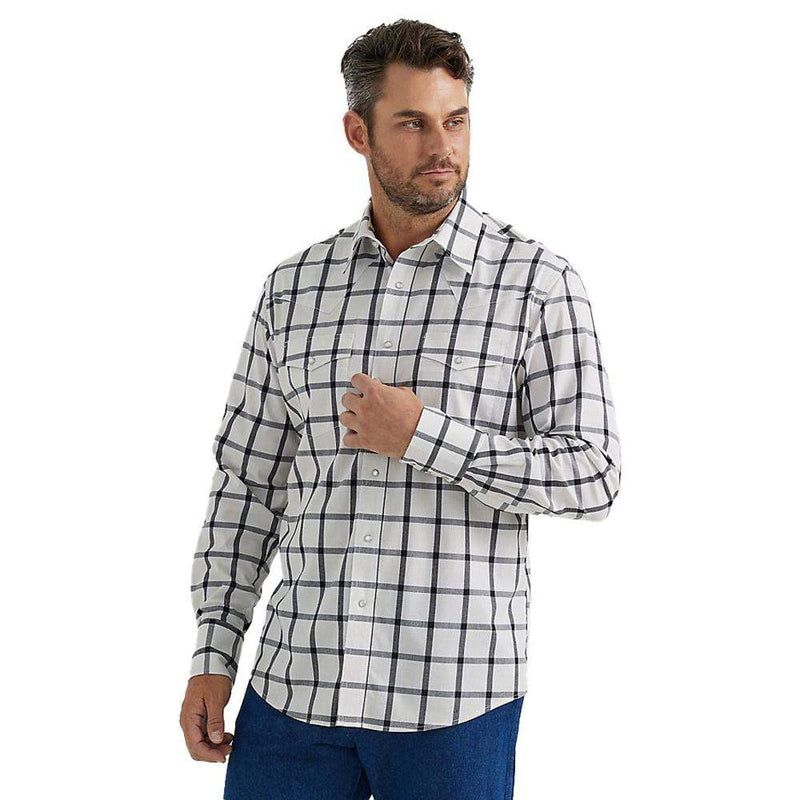 Men's Wrinkle Resist Plaid Western Snap Shirt