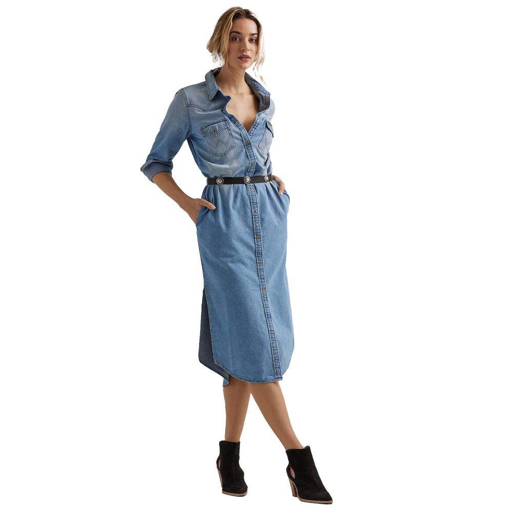 Wrangler Women's Retro Denim Midi Dress