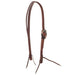 Heavy Oiled 3/4"Slit Ear Headstall with Copper Flower Cart Buckle