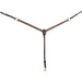 Chocolate Roughout Leather 1 Inch Breast Collar with Dot Border