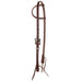 Heavy Oiled 5/8" Single Ear Headstall with High Roller Dice Buckle and Keeper