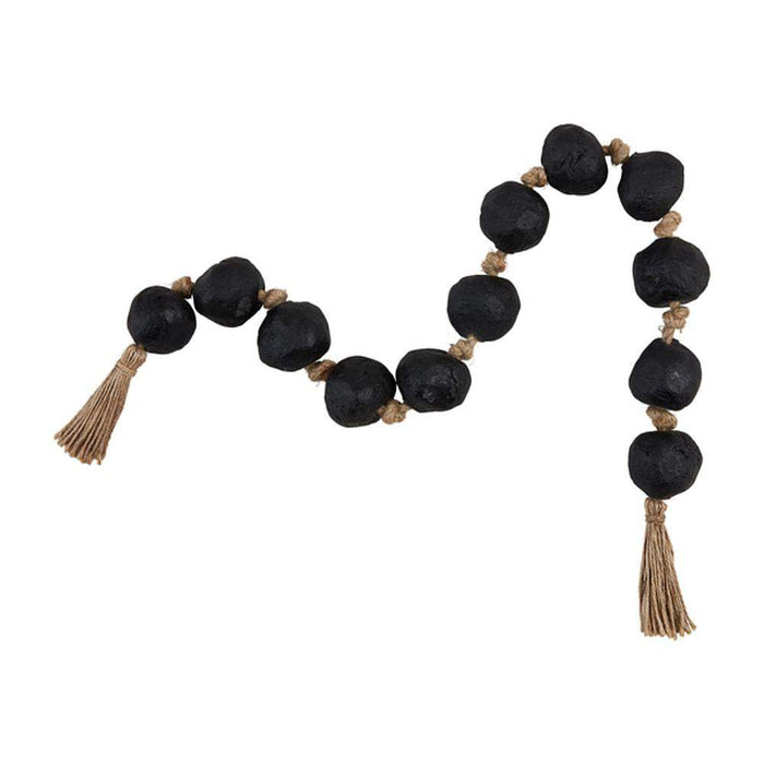 Mud Pie Black Paper Mache Beads