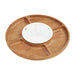 Wood and Ceramic Lazy Susan
