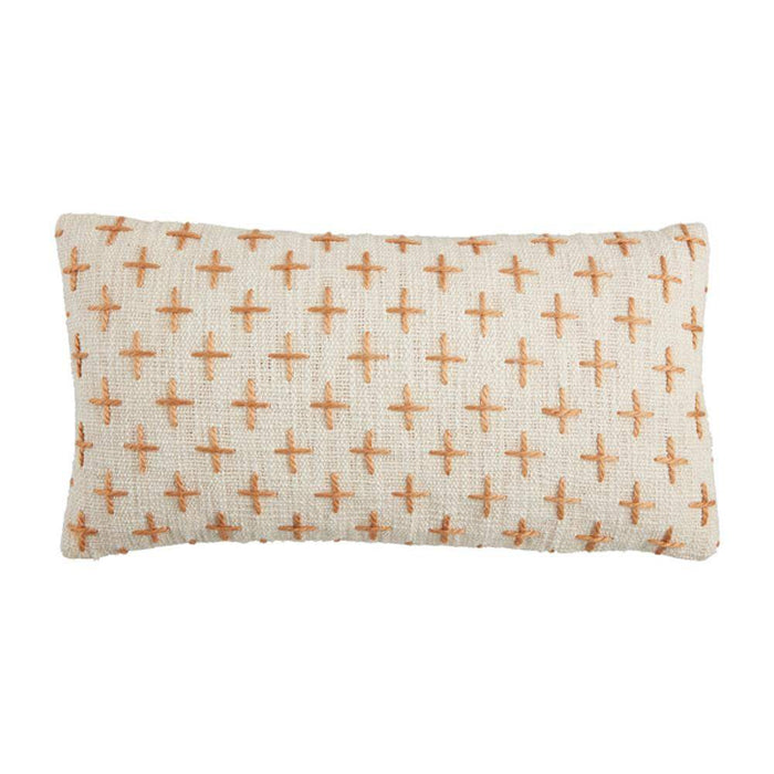 Mud Pie Embroidered Lumbar Pillow