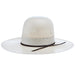 RK Ivory The Aztec 4 1/4in Brim Leather Sweat OC Straw Hat