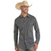 Rock & Roll Denim Men's Blue Geo Print Ripstop Snap Shirt