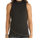 Panhandle Women's Black Sleeveless Studded Top