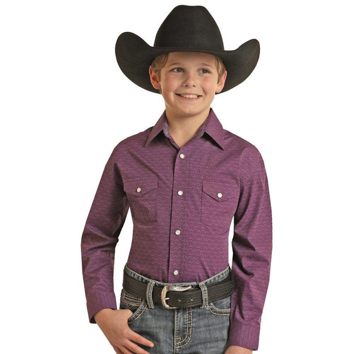 Panhandle Boys Long Sleeve GEO Snap