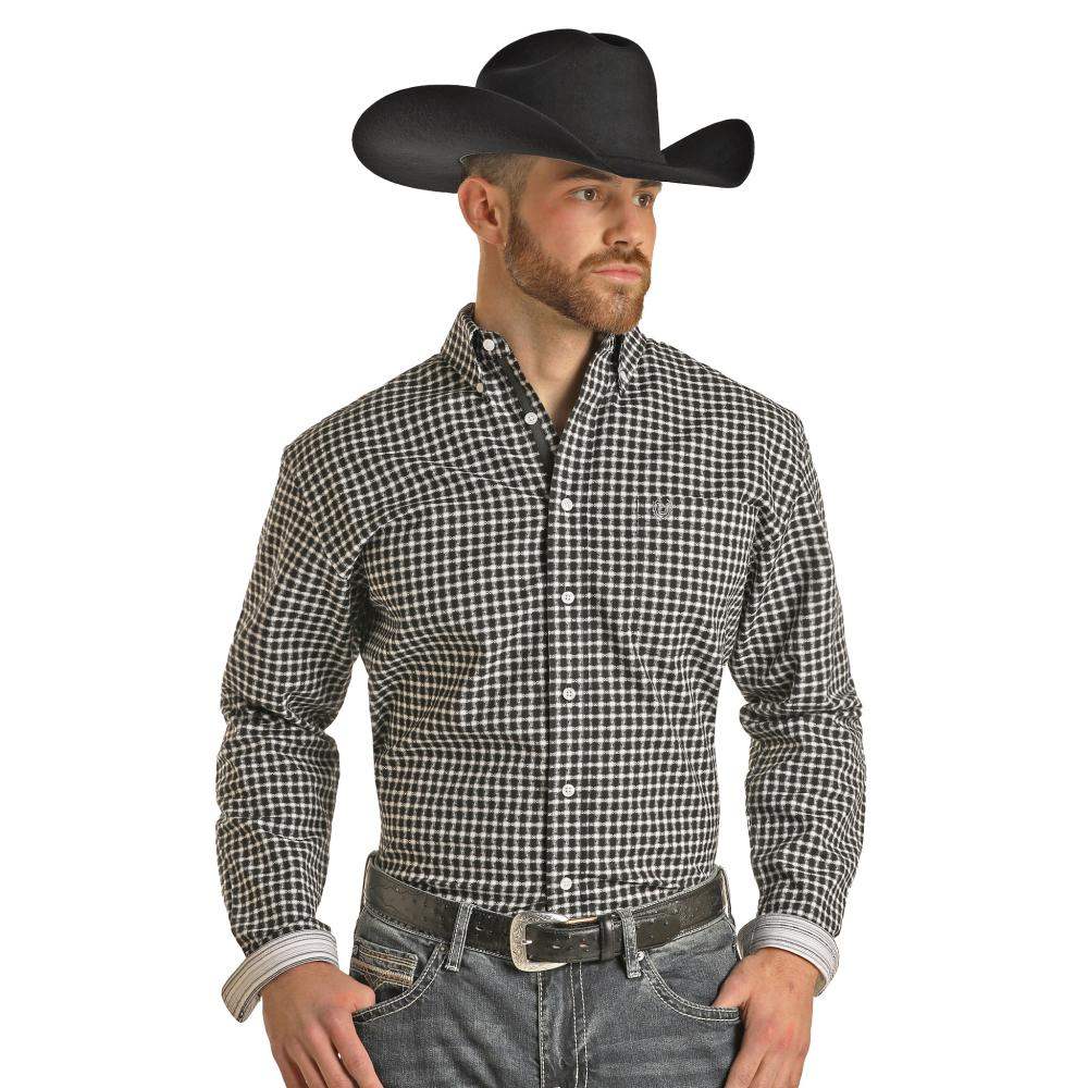 Panhandle Mens Long Sleeve Button Down Shirt