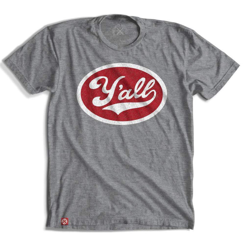 Tumbleweed Texstyles Mens Yall Badge Grey Tee