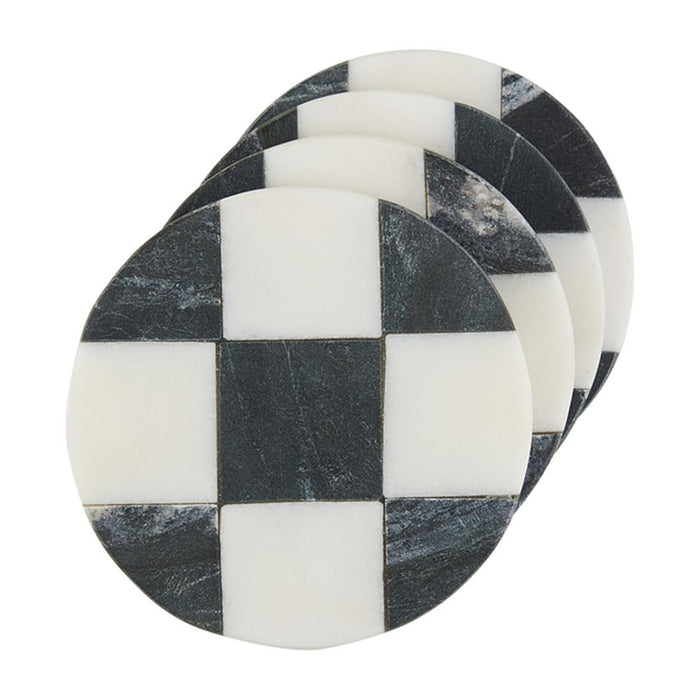 Circle Checkered Coaster Set