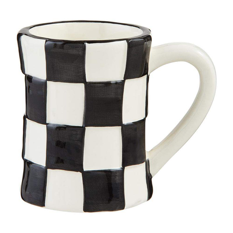 Mud Pie Large Check Bistro Mug