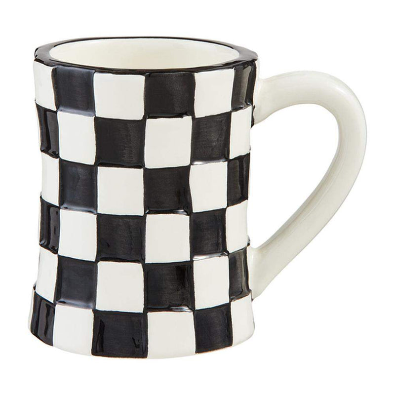 Mud Pie Small Check Bistro Mug
