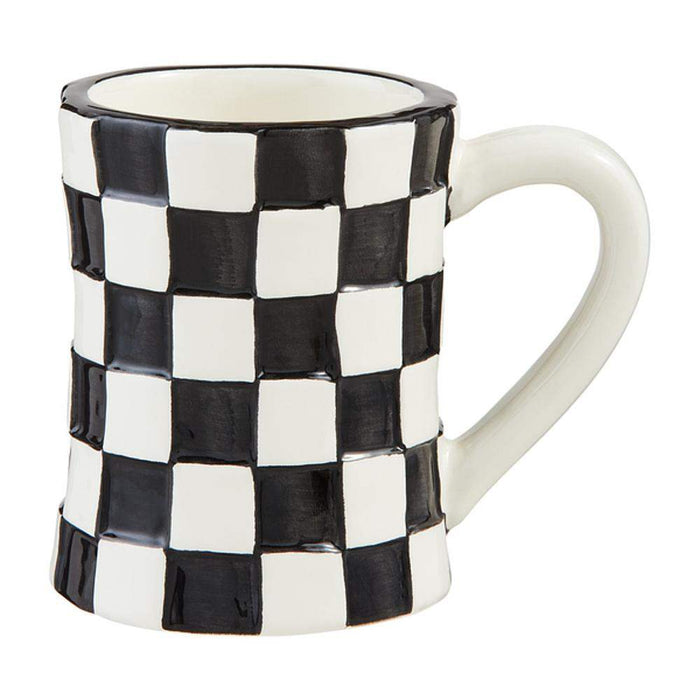 Mud Pie Small Check Bistro Mug