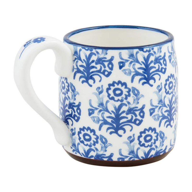 Mud Pie Flowers Blue Floral Mug