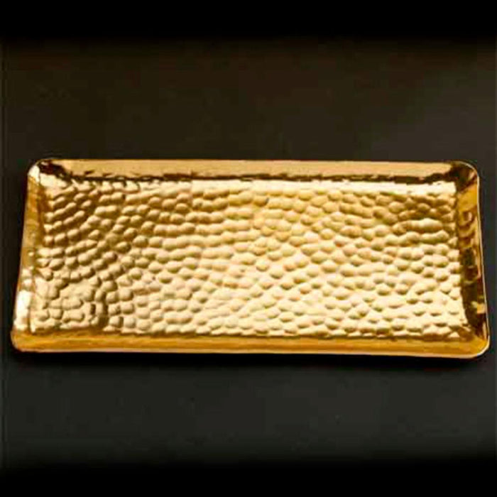 Gold Hammered Rectangle Plate