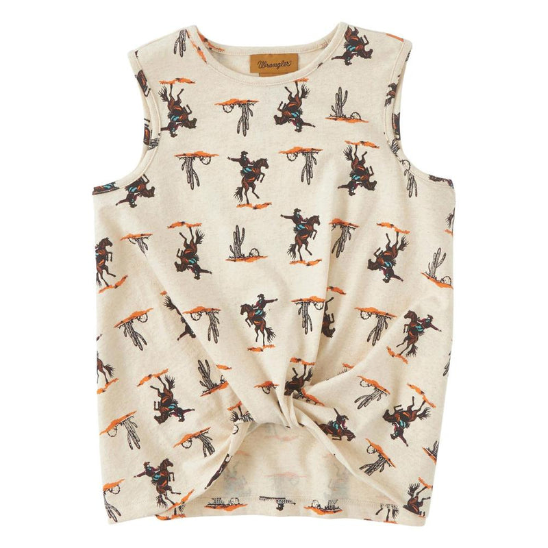 Girl's Western Print Tank