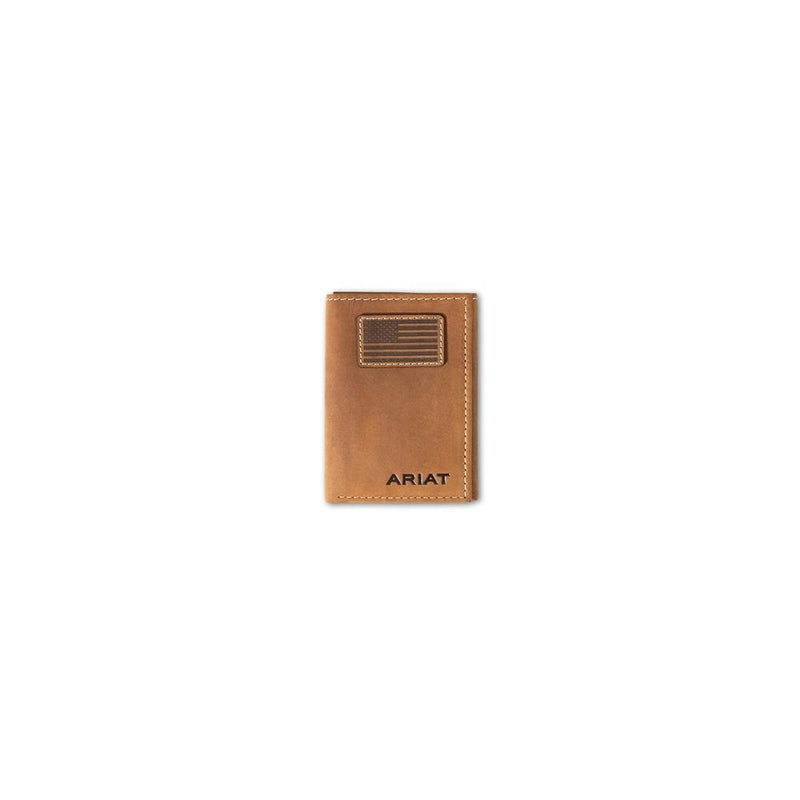Ariat Tri Fold Flag Patch Wallet