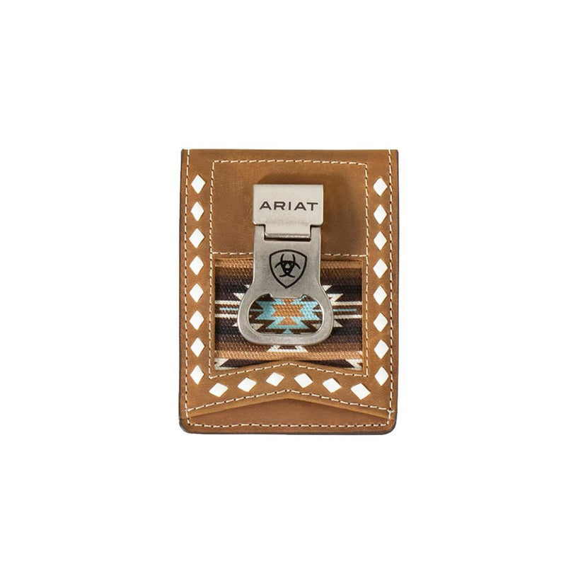 Ariat Money Clip Southwest Brown Wallet