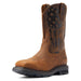 Ariat Men`s Sierra Shock Shield Patriot Steel Toe 11In Brown Work Boot