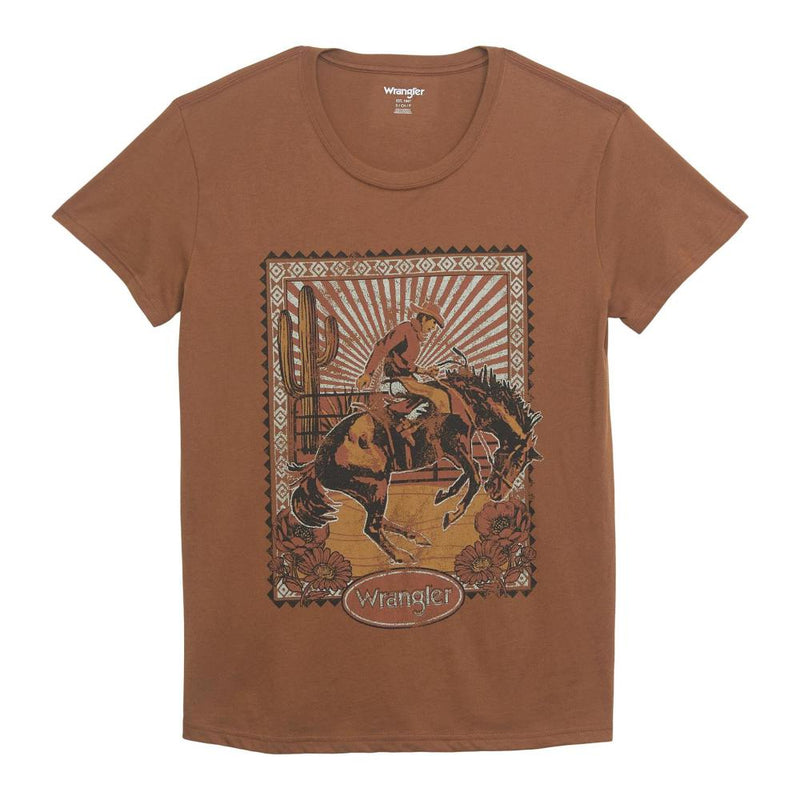 Womens Toffee Desert Bronc Tee