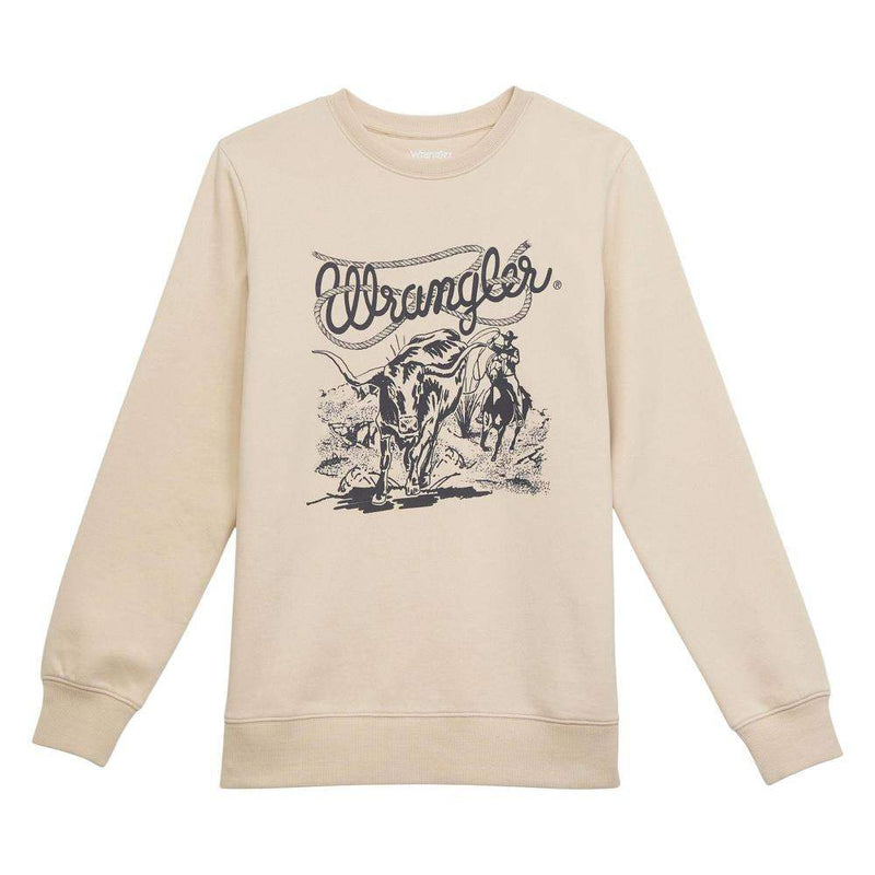 Womens White Roper Crewneck Sweatshirt