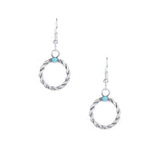 NRS Sterling Silver Rope Hoop Earrings