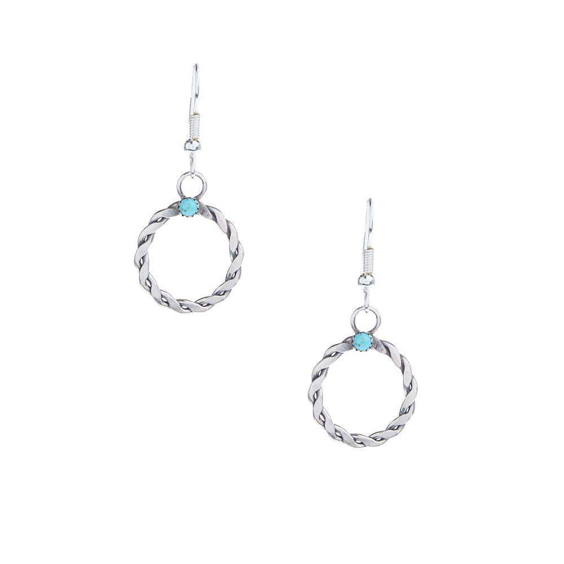 NRS Sterling Silver Rope Hoop Earrings
