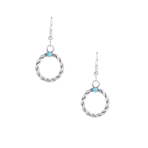 NRS Sterling Silver Rope Hoop Earrings