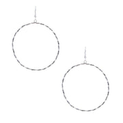 NRS Sterling Silver Rope Hoop Earrings
