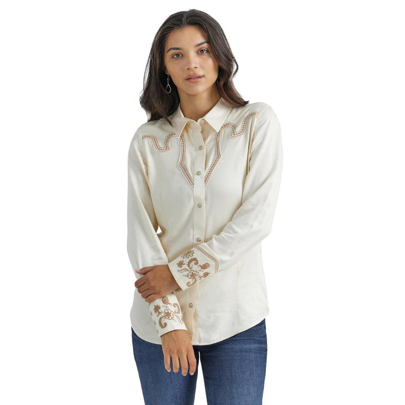 Women's Cream Rodeo Snap Shirt