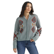 Women's Retro Green Punchy Cardigan